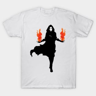 The Sorceress - Summoning Chaos - Flaming Hands T-Shirt